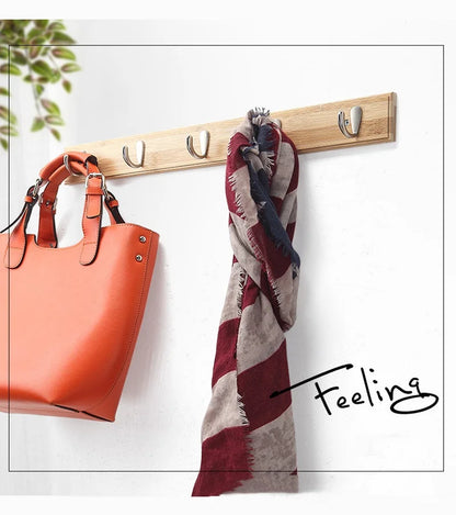 3/4/ Wooden Wall Hooks Wall Clothes Hooks Door Hooks Home Decor Hanger Hooks Kitchen Bathroom hooks