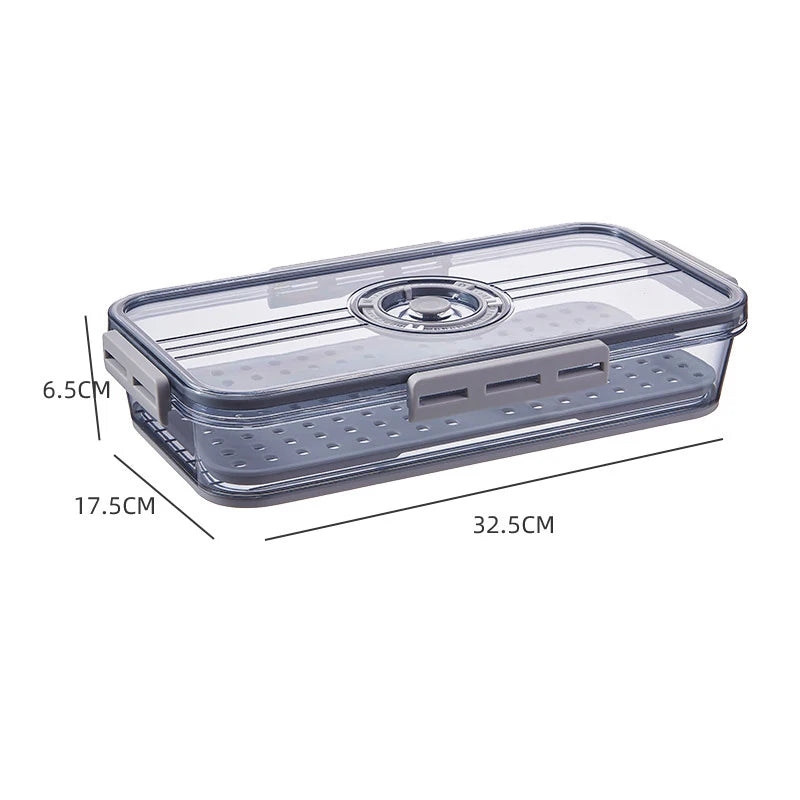 1PCS Timekeeping Kitchen Fridge Organizer Storage Box Lid Refrigerator Thickened Food Pantry Storage Drawer Box Containers Tools