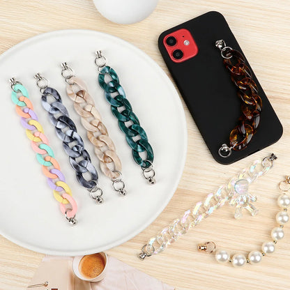 Mobile Phone Straps Phone Pendant Lanyard Decoration Phone Case Anti Lost Chain Beaded Secure for DIY Phone Case Accessory