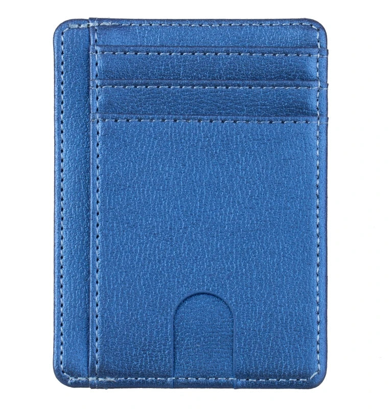 RFID Blocking Leather Wallet Credit Holder Purse Money Case for Men Women My28 21 Dropshipping