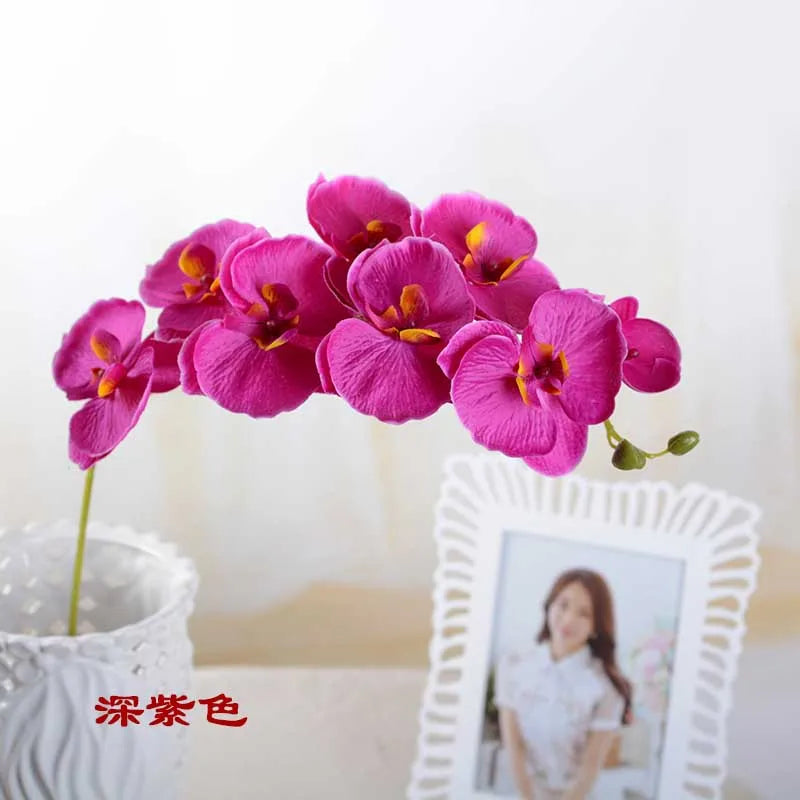 3D Artificial Butterfly Orchid Flowers Fake Moth flor Orchid Flower for Home Wedding DIY Decoration Real Touch Home Decorations