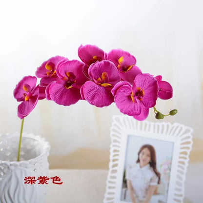 3D Artificial Butterfly Orchid Flowers Fake Moth flor Orchid Flower for Home Wedding DIY Decoration Real Touch Home Decorations