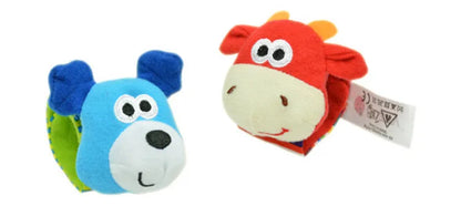 1PairBaby Toys 0-6-12 Months Cute Stuffed Animals Baby Rattle Socks Wrist Baby Rattles Newborn Toys Make Sounds Games For Babies
