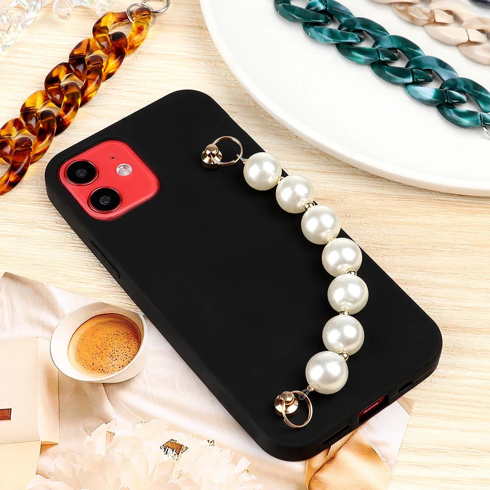Mobile Phone Straps Phone Pendant Lanyard Decoration Phone Case Anti Lost Chain Beaded Secure for DIY Phone Case Accessory