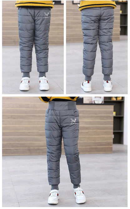Girls Boys Warm Down Pants 2024 Winter Children High Quality Down Pants Teens Boy Girl Down Trousers Kids Ski Down Padded Pants