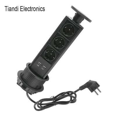 Pop up the socket; Embedded desktop socket; 3-digit AC power USB-A/C Supercharging PD 20W; Used for conference desks, kitchen an