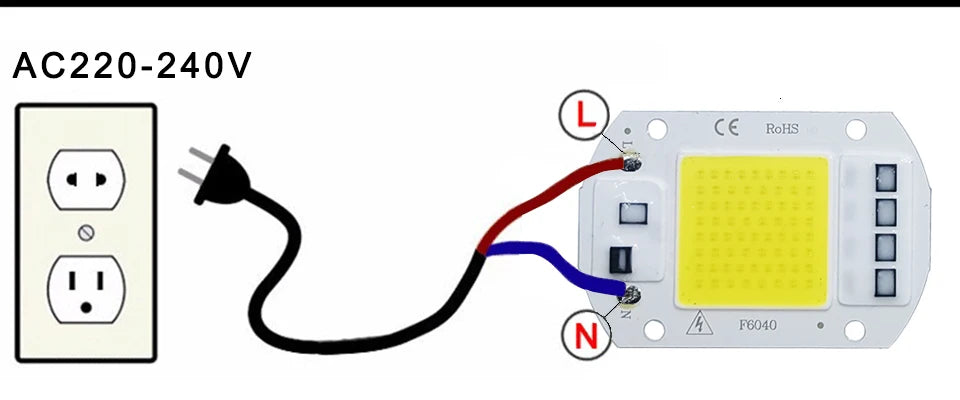 LED Chip 10W 20W 30W 50W COB Chip LED Lamp 220V 240V No Need Driver for Flood Light Spotlight Lampada DIY Lighting