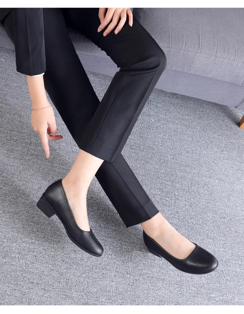 Top Quality Women Pumps Soft Leather Shoes Fashion Office Shoes Party Shoes Female Comfort Women Office Heels