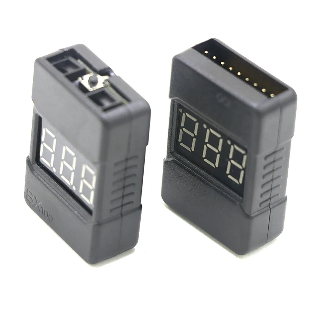 BX100 1-8S Lipo Battery Voltage Tester/ Low Voltage Buzzer Alarm/ Battery Voltage Checker with Dual Speakers