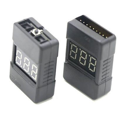 BX100 1-8S Lipo Battery Voltage Tester/ Low Voltage Buzzer Alarm/ Battery Voltage Checker with Dual Speakers