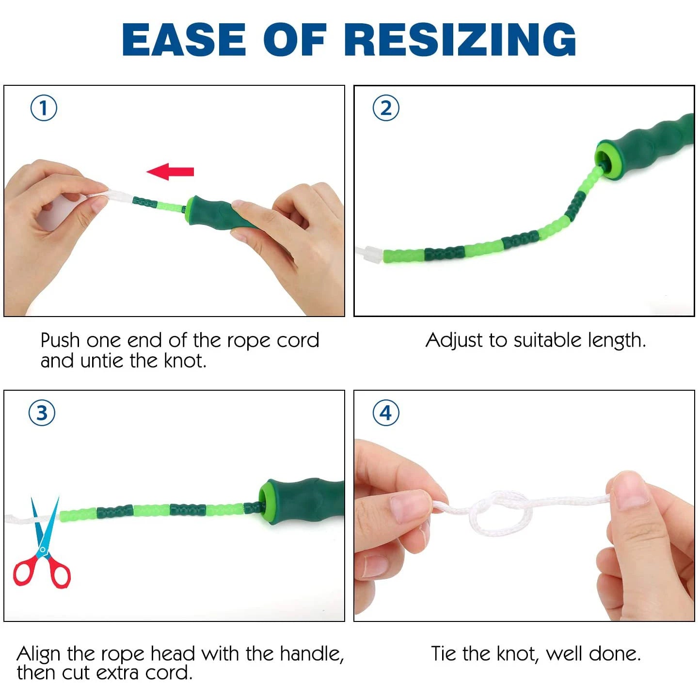 Tangle-Free Segmented Beaded Jump Rope For Kids Fitness Skipping Rope For Men and Women Adjustable Length Weight Loss