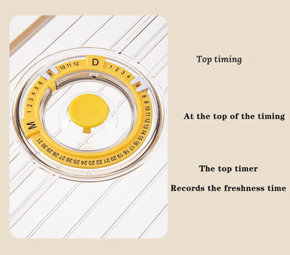 1PCS Timekeeping Kitchen Fridge Organizer Storage Box Lid Refrigerator Thickened Food Pantry Storage Drawer Box Containers Tools