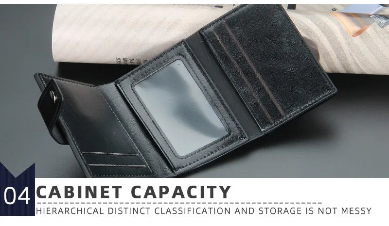 RFID Blocking Protection Men ID Credit Card Holder Wallet Leather Metal Aluminum Business Bank Card Case CreditCard Cardholder