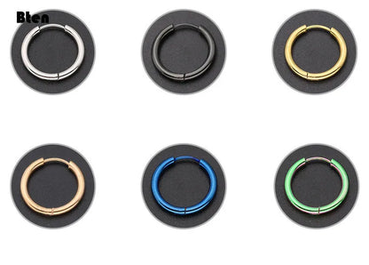 Hoop Earrings Women Gold /Rose Gold/Black Color Round Circle Earring Ear Ring Clip Earrings aretes Mujer