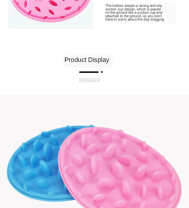 Silicone Pet Bowl Dog Cat Slow Eating Feeding Food Bowls Portable Puppy Feeder Puzzle Bowls Dishes Anti Choke Food Container