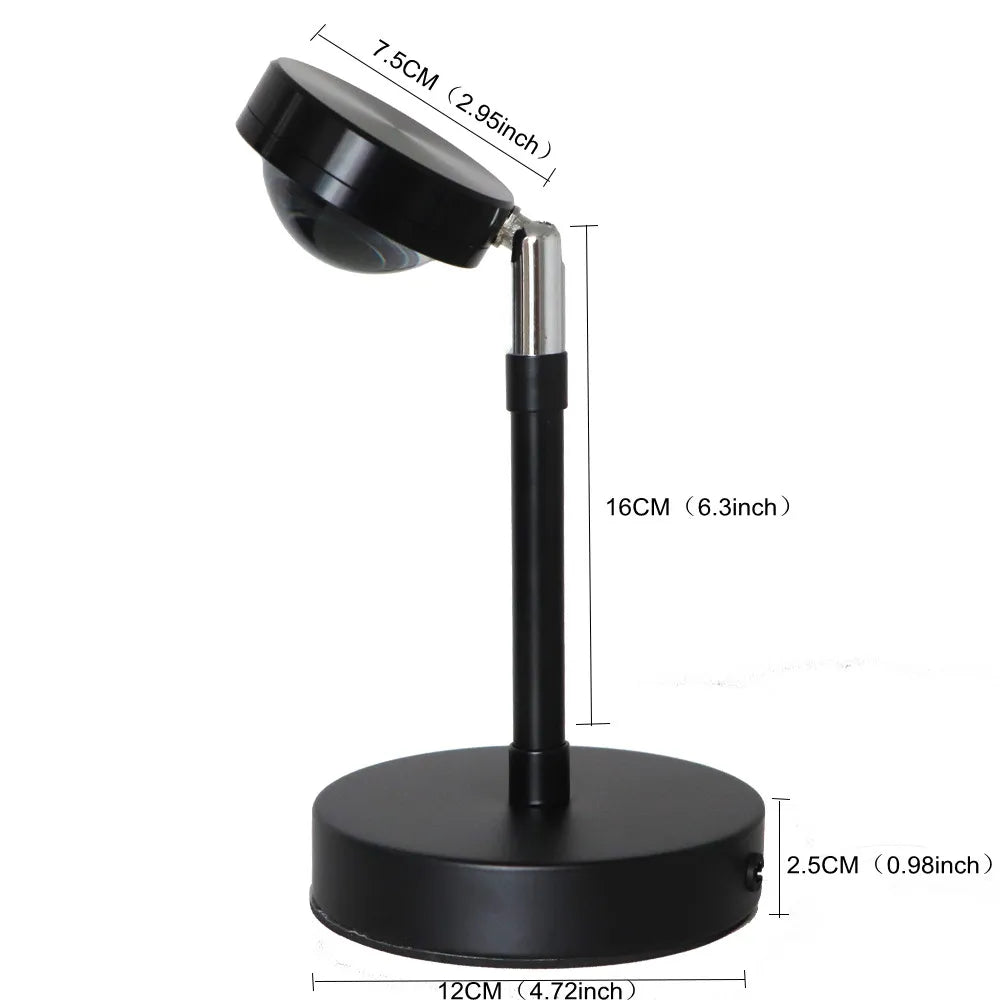 Smart Bluetooth Night Light Rainbow Sunset Projector Lamp for Home Coffe shop Background Wall Decoration Atmosphere Table Lamp