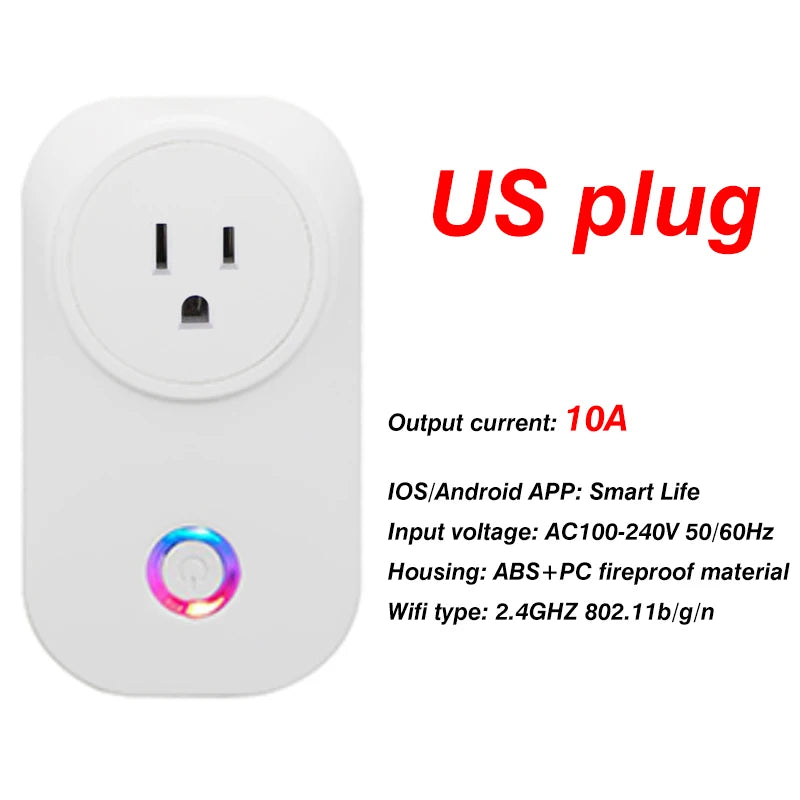 EU Smart Plug WiFi Socket power energy meter 10A/16A Power Monitor Wattmeter Timing Function  watt meter Tuya SmartLife APP