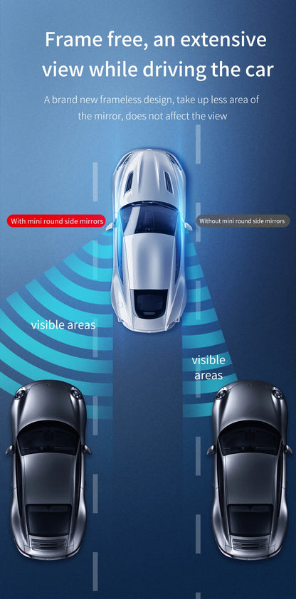 Baseus 2pcs Car Rear View Mirror Full Vision 360 Degree Wide Anger Parking Assitant Waterproof Auto Rearview Blind Spot Mirror