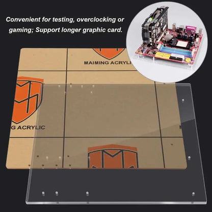 Computer Motherboard Base Stand Transparent Computer Bracket Acrylic Open Frame Computer Case For ATX/M-ATX/ITX Motherboard