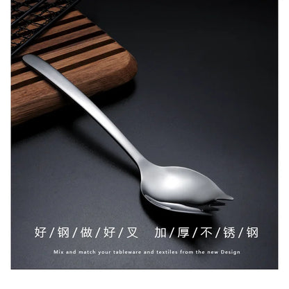 304 Stainless Steel Salad Spoon Fork Spoon Set Spoon Gift Fork Fruit Fork Soup Spoon Western Food Fork Spoon Children's Spoon