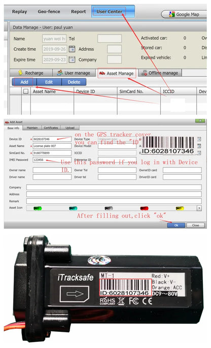 gsm gprs gps tracker for car motorcycle scooter vehicle truck mini waterproof  real time online tracking monitoring no monthly