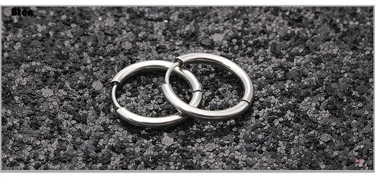 Hoop Earrings Women Gold /Rose Gold/Black Color Round Circle Earring Ear Ring Clip Earrings aretes Mujer