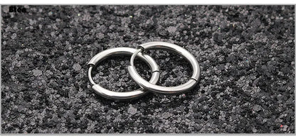 Hoop Earrings Women Gold /Rose Gold/Black Color Round Circle Earring Ear Ring Clip Earrings aretes Mujer