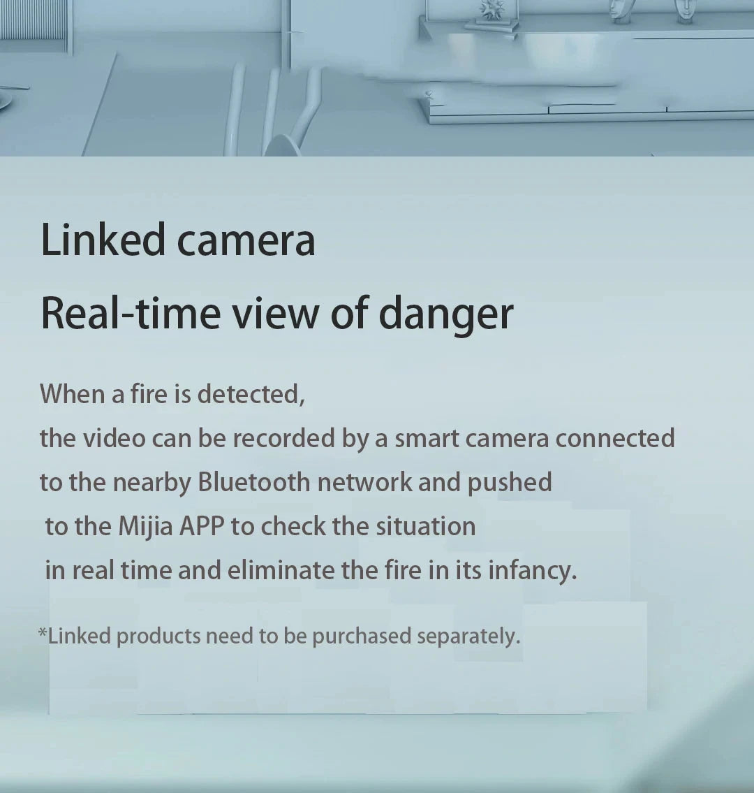 Xiaomi Smoke Detector Honeywell Sensor Fire Alarm Audible&Visual Alarm Work With Bluetooth-compatible Gateway Smart Remote APP