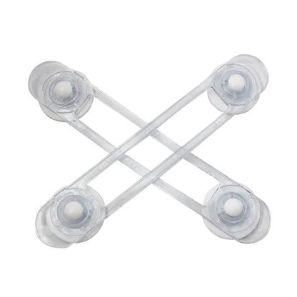 2Pcs Transparent Drawer Door Cabinet Cupboard Safety Locks Baby Kids Safety Care Plastic Locks Straps Infant Baby Protection