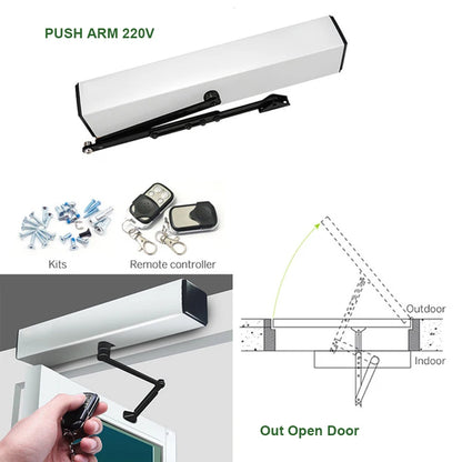 Smart Home Automatic Swing Door Opener Closer Electric Garage Gate Operator Optional Sensor Remote Control Big Gate Motor