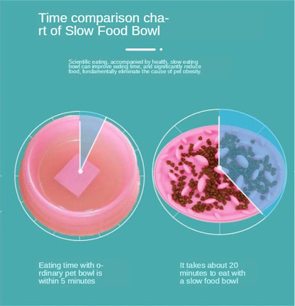 Silicone Pet Bowl Dog Cat Slow Eating Feeding Food Bowls Portable Puppy Feeder Puzzle Bowls Dishes Anti Choke Food Container