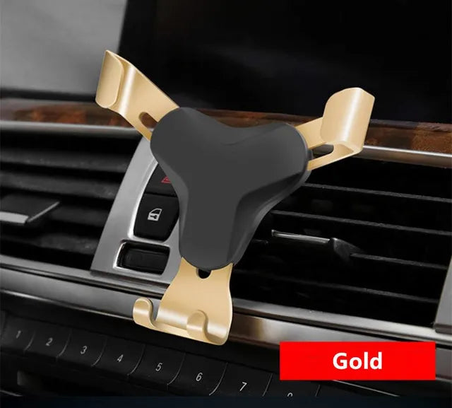 Gravity Car Holder For Phone Air Vent Clip Mount Mobile Cell Stand Smartphone GPS Support For iPhone Xiaomi In Car No Magnetic