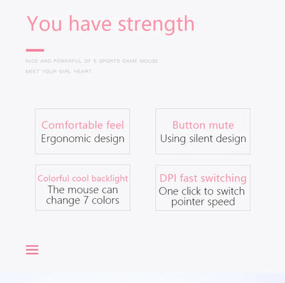 New 2022 Silent Wired Computer Mouse LED Backlight Ergonomic PC Notebook Computer Mouse Variety Optional Computer Accessories