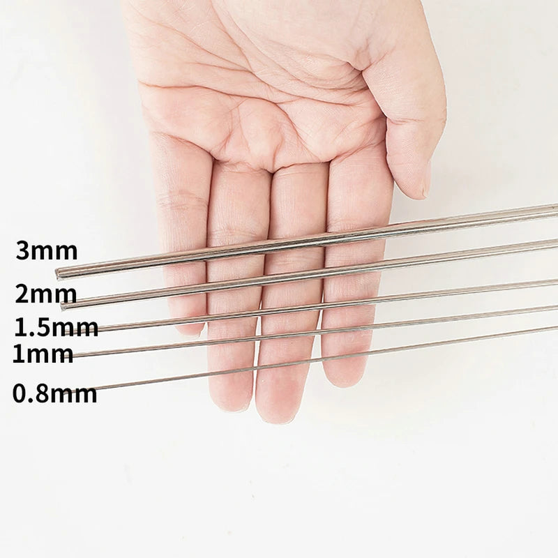 20PCS 50CM Stainless Steel Spring Wire Hard Wire Full Hard Wire Straight Wire 0.2-3MM Spring Steel Wire