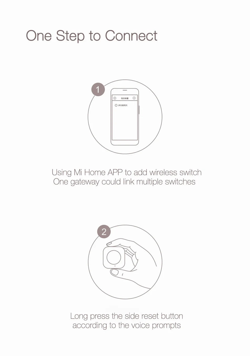 Aqara Wireless Switch Zigbee Connection Versatile Control Button for Smart Home Devices Compatible with Xiaomi Apple HomeKit