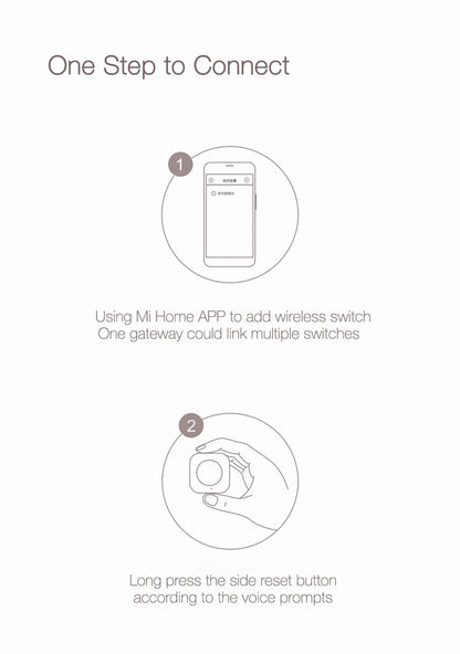 Aqara Wireless Switch Zigbee Connection Versatile Control Button for Smart Home Devices Compatible with Xiaomi Apple HomeKit