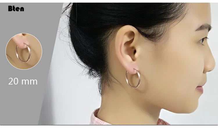 Hoop Earrings Women Gold /Rose Gold/Black Color Round Circle Earring Ear Ring Clip Earrings aretes Mujer