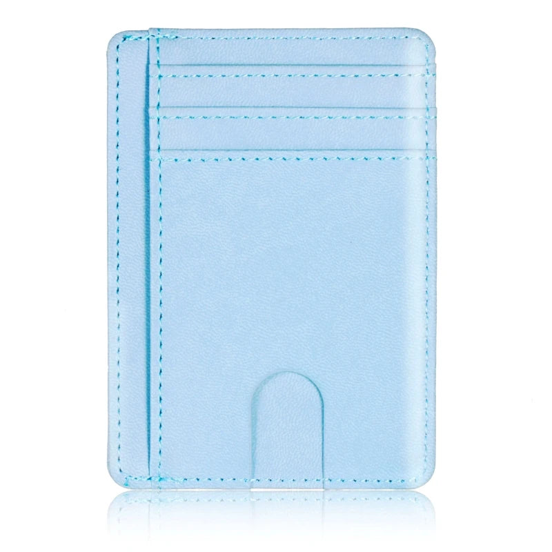 RFID Blocking Leather Wallet Credit Holder Purse Money Case for Men Women My28 21 Dropshipping