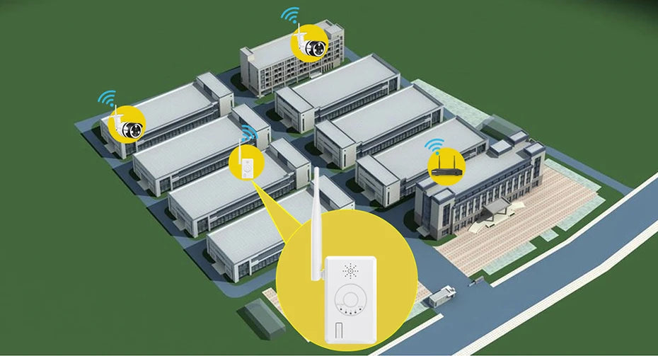 2.4G Wifi IPC Router Extend WiFi Range for Home Security Camera System Wireless ANRAN Wifi Signal Booster