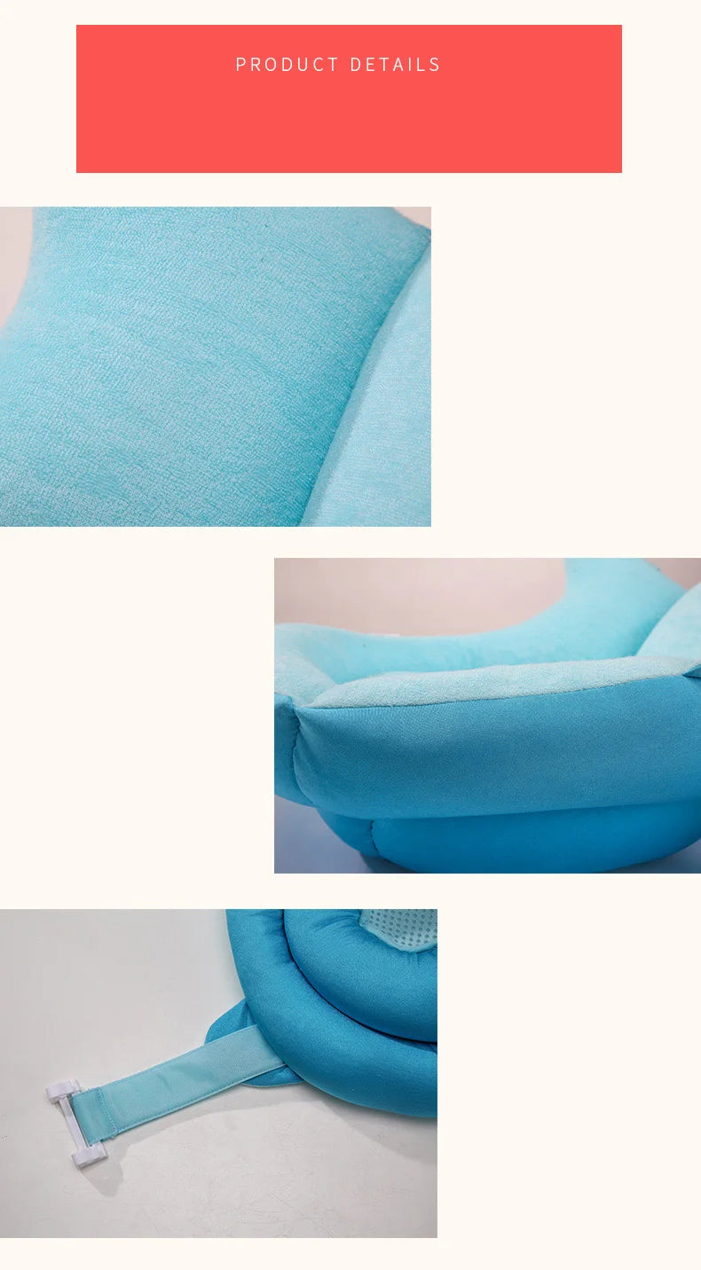 Baby Shower Bath Tub Pad Non-Slip Bathtub Mat Newborn Safety Security Bath Support Cushion Animal Soft Pillow Care Accessories