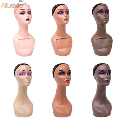Mannequin Head Without Shoulders Female Head Model Manikin Mannequin Wig Scarf Glasses Hat Cap Display Wig Stand Head Doll Head