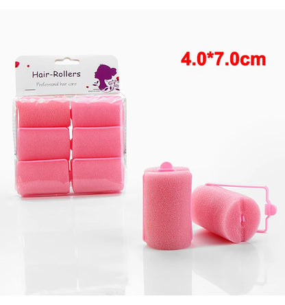 2 Packs 20mm Sponge Hair Rollers Foam Curlers with Buckle Soft Pillar Locking Closure Curling Cute Roller Wave Formers Hair 1544