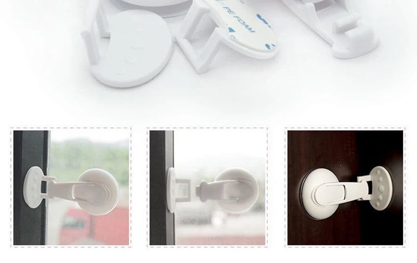Sliding Door Lock Child Safety Baby Proof Sliding Window Lock with Strong Suction Cup for Glass Doors, Closets, Patio, Windows