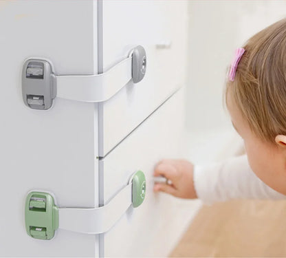 1/4 PCS Baby Safety Drawer Door Lock Multi-Function Child Protection Anti-Pinch Cabinet Refrigerator Safety Buckle Plastic