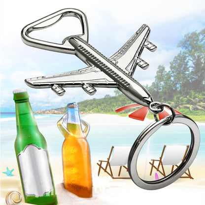 Bottle Opener Keychain Antique Air Plane Beer Jar Openers Retro Airplane Metal Corkscrew Wedding Favors Party Gifts