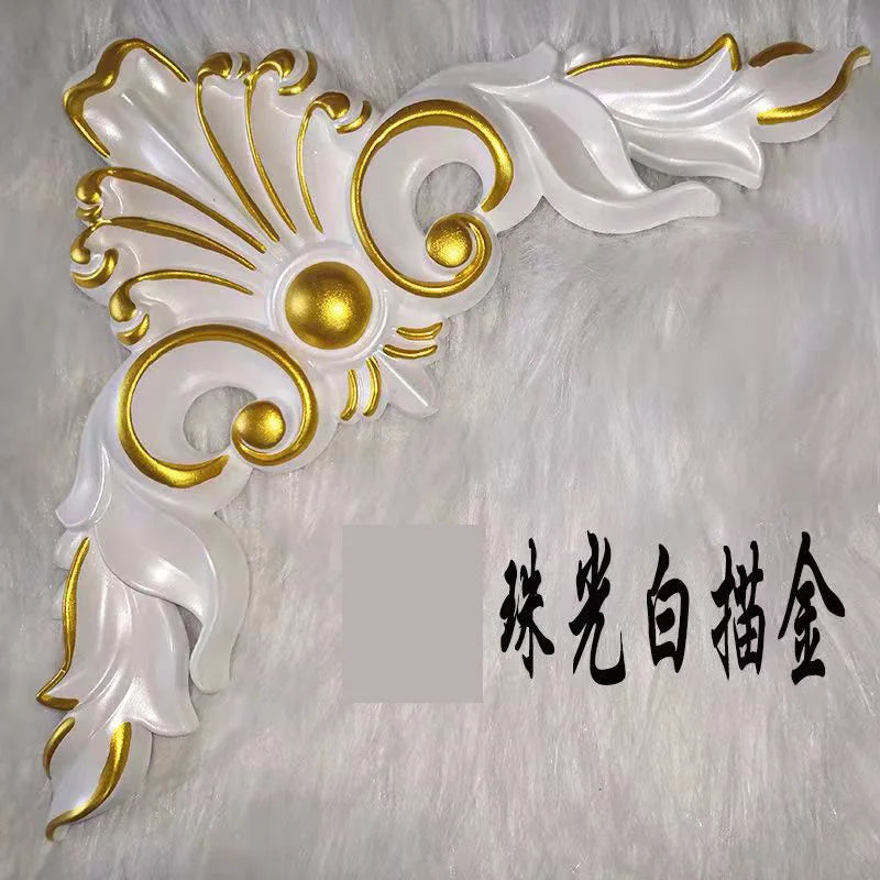 European corner carving ceiling ceiling corridor back wall decorative decals lamp pool accessories non-wood carving