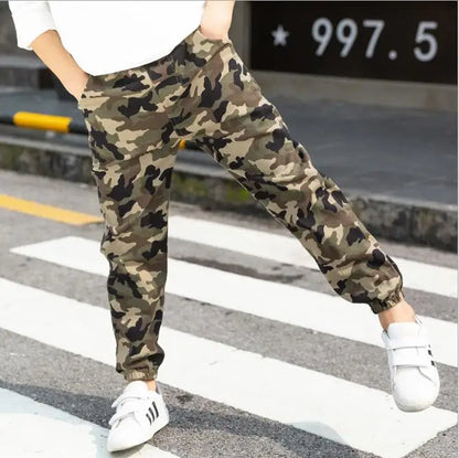 2022 Boys Camouflage Joggers Casual Cargo Pants for Boys Kids Cotton Trousers Clothes Teenage Boys Joggers Clothing 3-14 Years