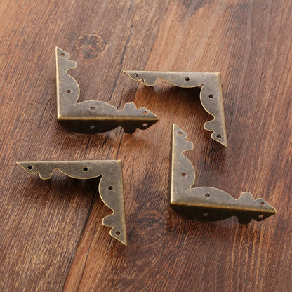 4pcs 46*46mm Antique Bronze Corner Protector Guard Metal Crafts Decorative Bracket For Furniture Hardware