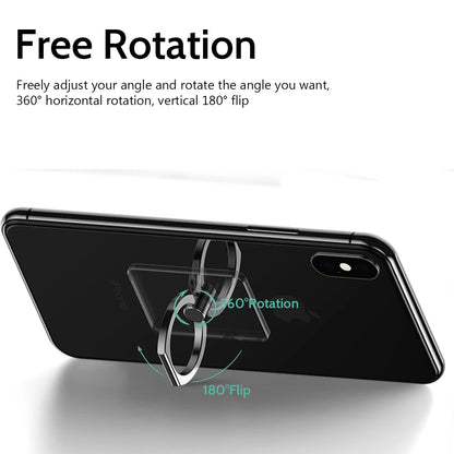 Transparent Cell Phone Ring Holder Stand 360° Degree Rotation Clear Finger Grip Kickstand Compatible Various iPhones Case