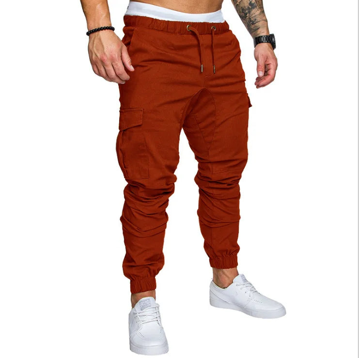Autumn Men Pants Hip Hop Harem Joggers Pants 2025 New Male Trousers Mens Joggers Solid Multi-pocket Pants Sweatpants M-5XL